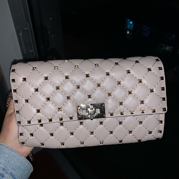 Valentino Rockstud SPIKE LEATHER CROSSBODY CLUTCH BAG - Picture 4 of 9